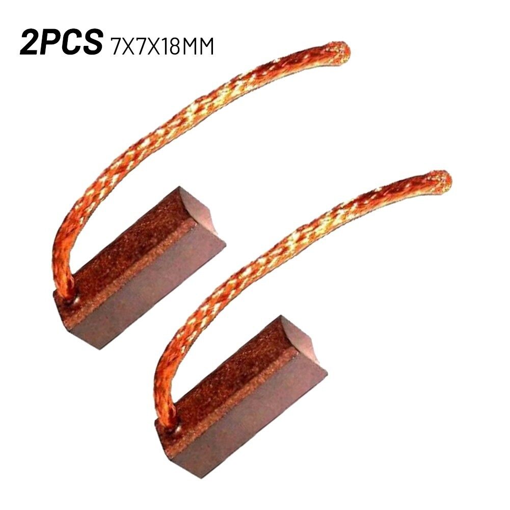 2x Carbon Brush 7x7x18mm Carbon Brushes Durable Part Replacement Set 2 Pcs