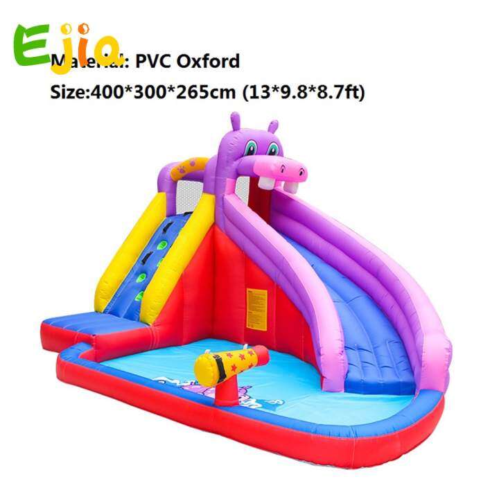Hippo Water Slide Inflatable Bounce 