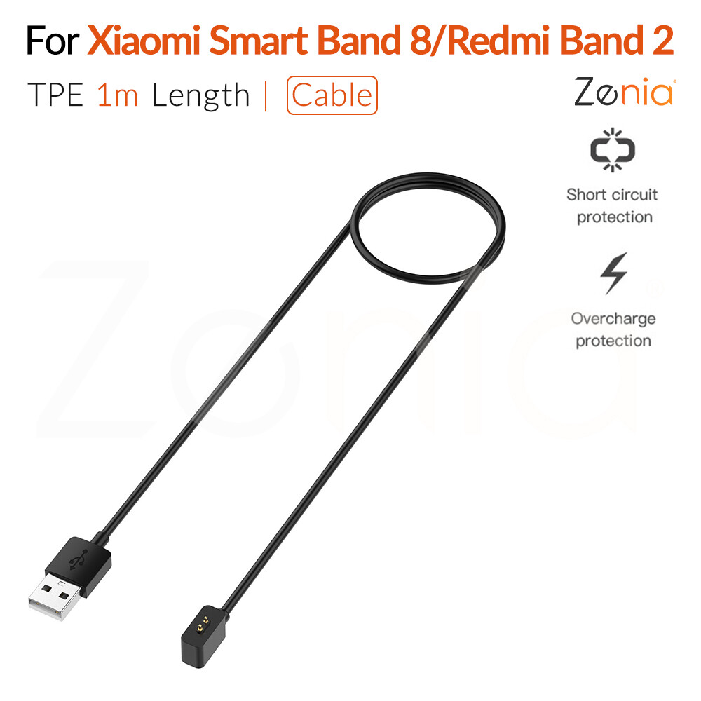 Zenia Replacement USB Charger Dock Station Clip Cradle Data Cable Line Cord for Xiaomi Smart Band 8 Redmi Band 2 Accessories
