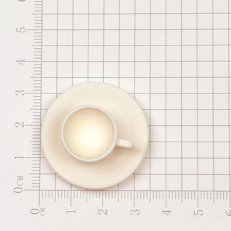 Blowing Miniature Dollhouse Afternoon Tea Cup Saucer Tableware Kitchen Accessories
