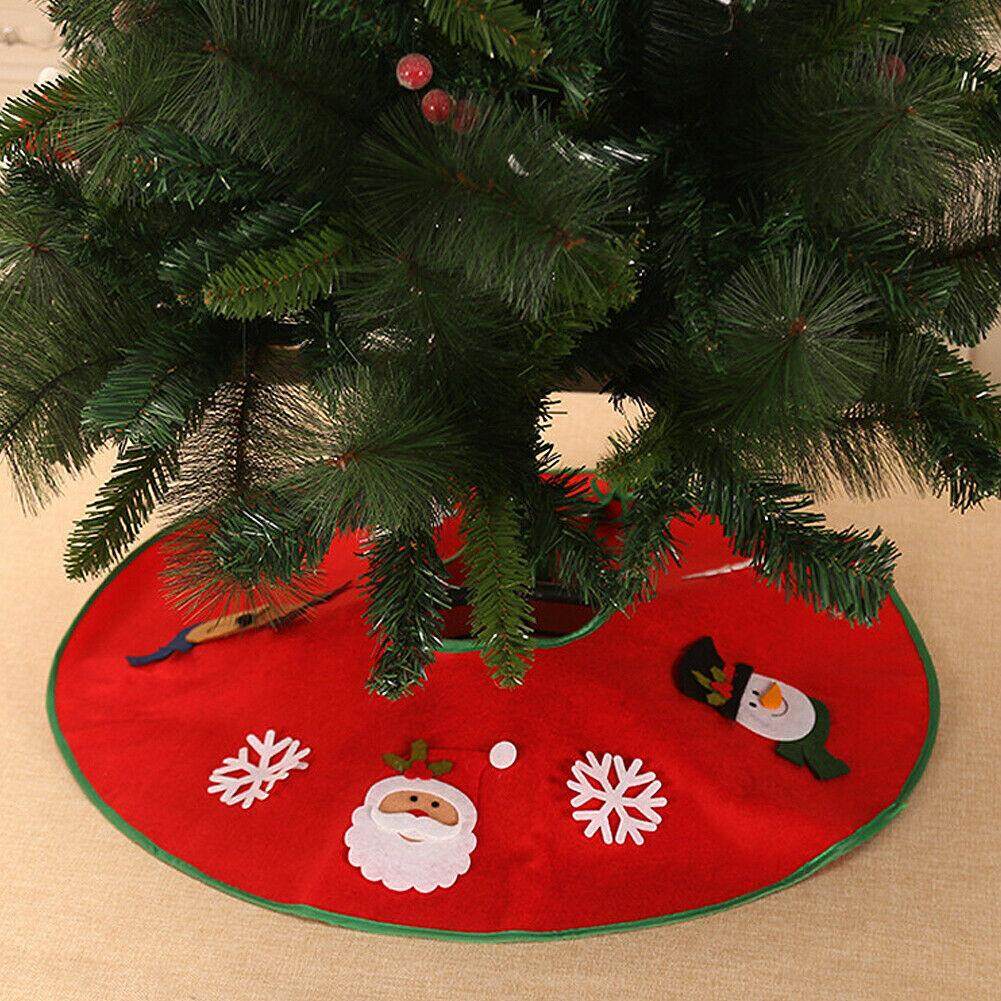 Tree Skirt Christmas Decoration Gift Tree Skirt Base Floor Cover Xmas Gift Decor