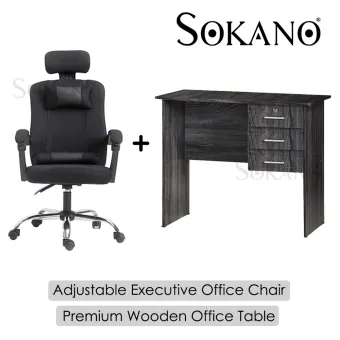 Bundle Sokano Su324 Premium Wooden Office Table Study Table