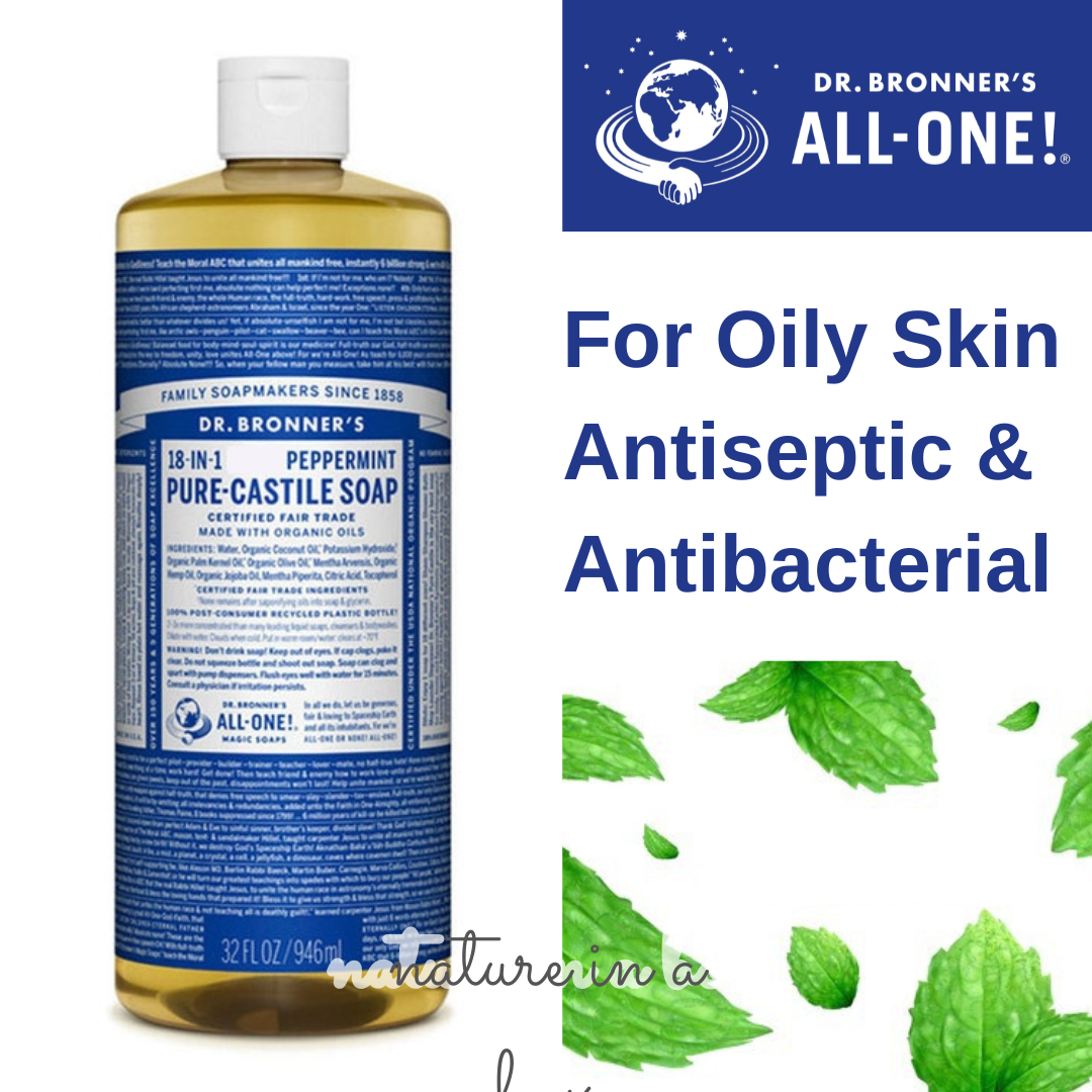 Dr Bronner’s Peppermint Pure-Castile Liquid Soap (946ml)