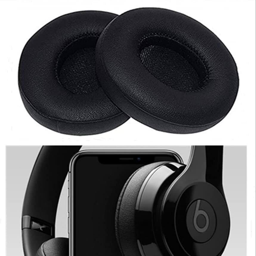 Solo 3 Ear Pads For Beats Solo Replacement Memory Foam Earpads Cushions Compatible With Solo 2 & 3 Wireless On-Ear Headphones