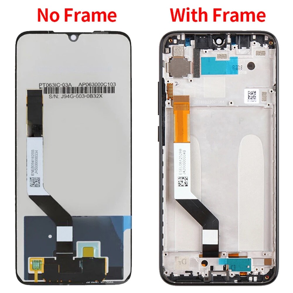 6.3'' LCD For Xiaomi Redmi Note 7 Pro M1901F7G M1901F7S Touch Digitizer Assembly Replacement+Tool+Glue+Tempered Glass