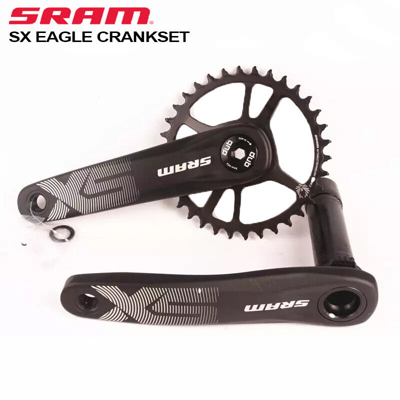 SRAM SX EAGLE Crankset 12 Speed DUB Mountain Bike 165mm 170mm 175mm Crank  30T 32T 34T 6mm Chainring 3mm offset Boost Crank SX Crankset MTB Bikes Parts - Main Image