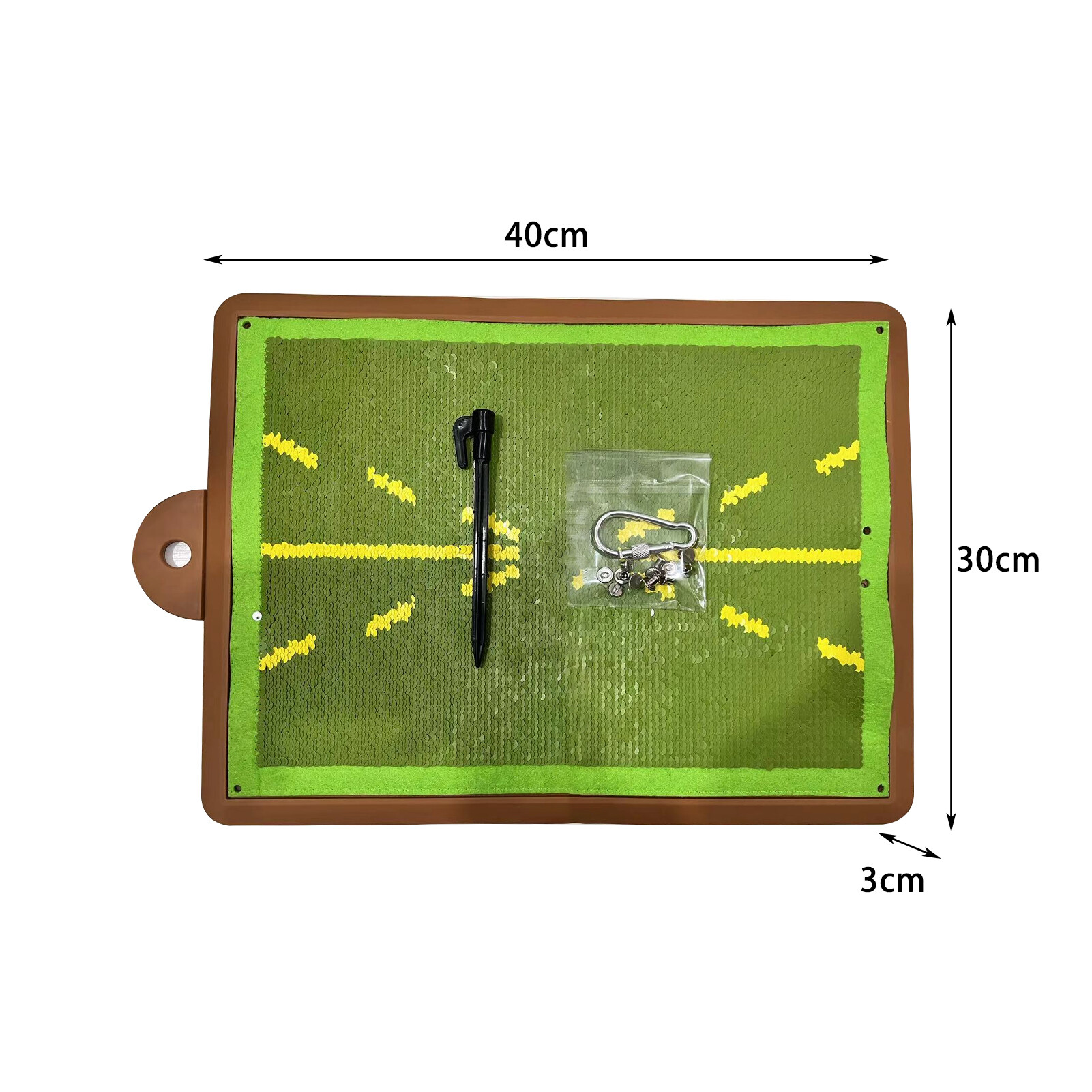 Golf Swing Training Mat Strong Grip Anti-slip Golf Practice Plastic Hitting Trajectory Check Directional Mat Golf Accessories Convenient Golf Swing