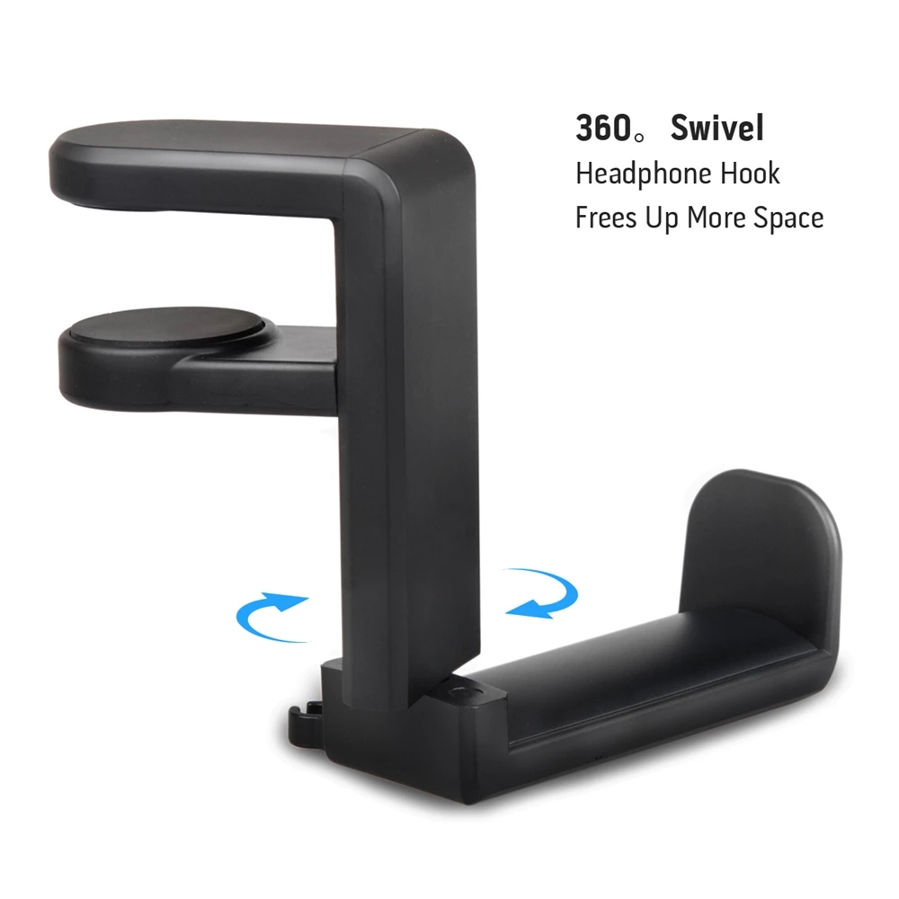 BlueWow Giá Đỡ Móc Treo Tai Nghe Chơi Game Trên PC T004 Giá Treo Tai Nghe Giá Đỡ Có Tay Xoay & Điều Chỉnh Được Giá Đỡ Túi Thông Dụng Gắn Bàn