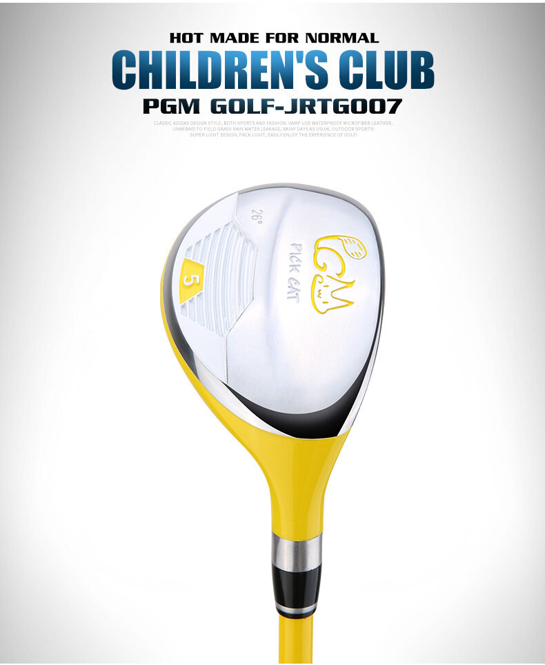Pgm golf driver club for kids 5 wood golf club large volume boys and girls 1 wood children's beginner club graphite shaft jrmg007