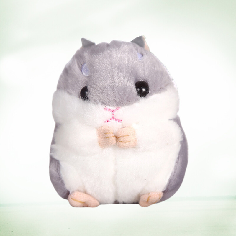 Kawaii Hamster Soft Plush Cartoon Animal Small Hamster KeyChain