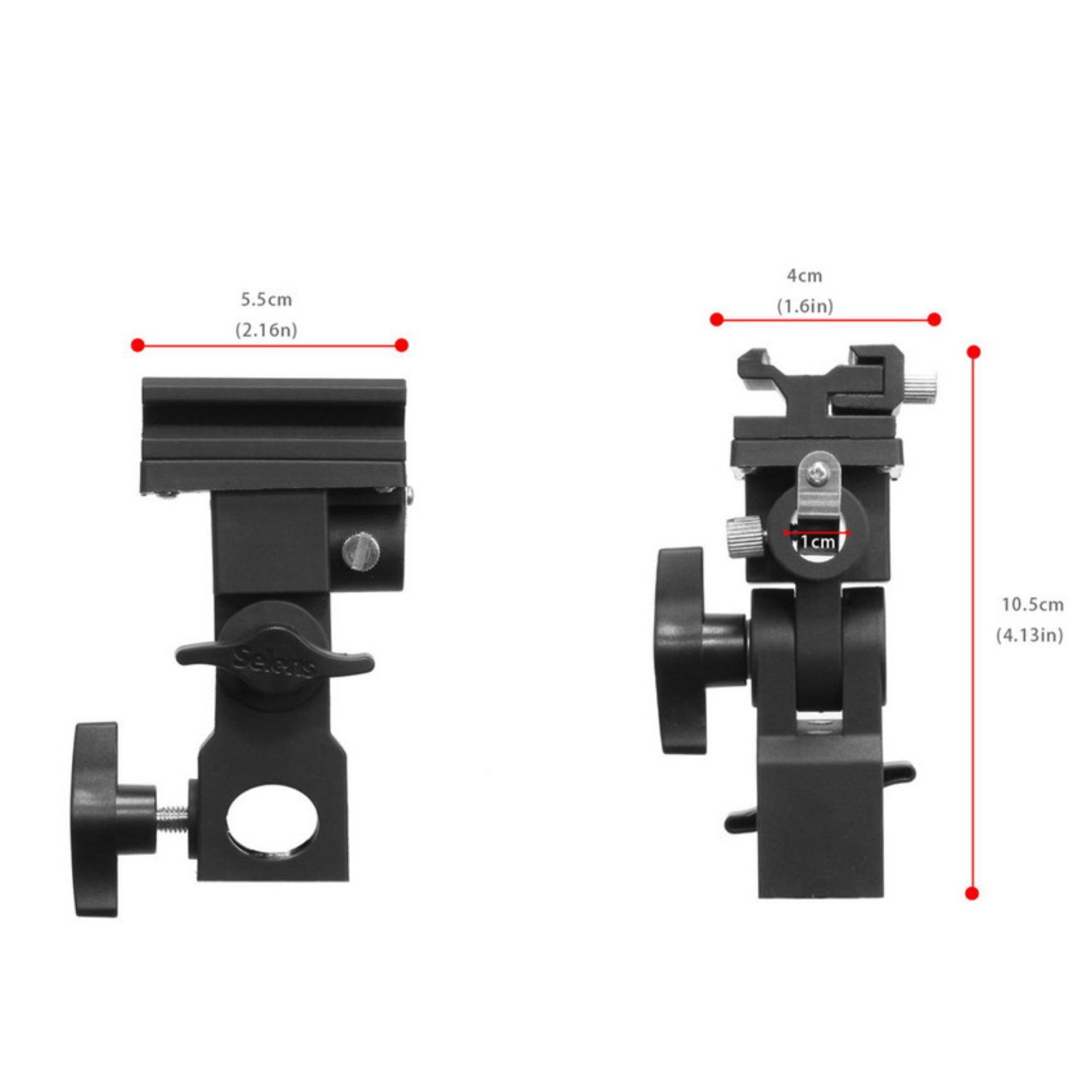 Selens Khung B Đèn Flash Ô Gắn Giày Nóng Giá Đỡ Gắn Xoay Cho Chân Đèn Đèn Flash 2 Cái