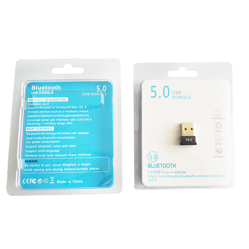Bluetooth 5.0 Music Adapter Computer Wireless Audio Transmitter Receiver USB 2.0 Fast Speed Dongle