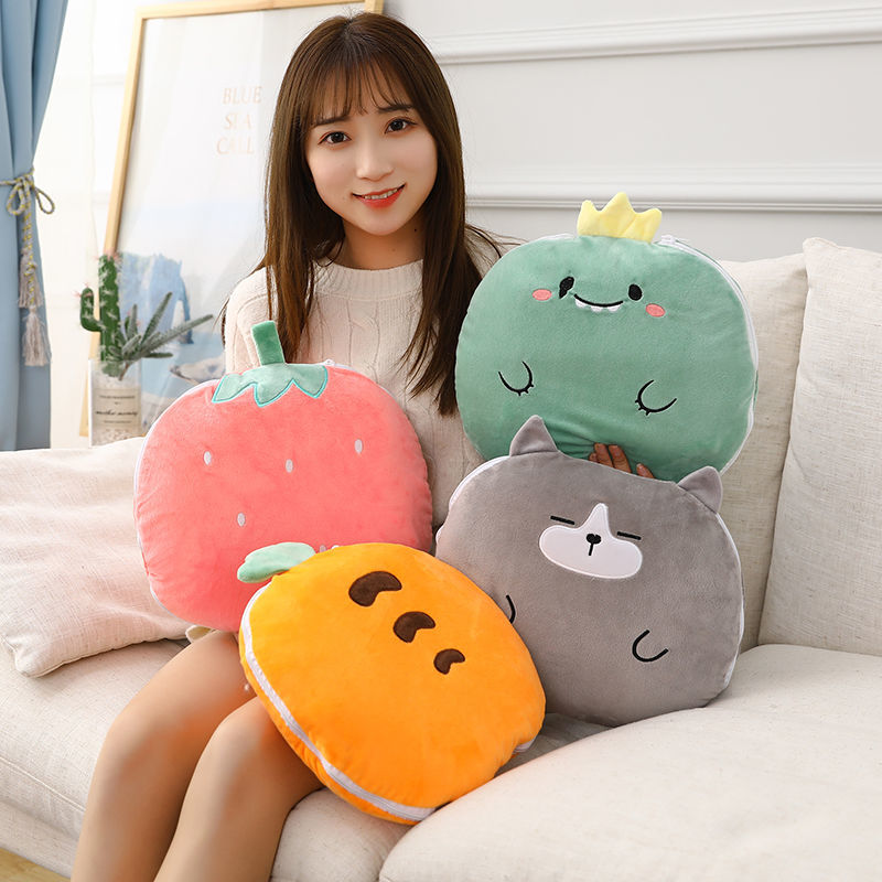 SaTine Pillow quilt dual-use office nap folding pillow quilt small pillow multi-purpose