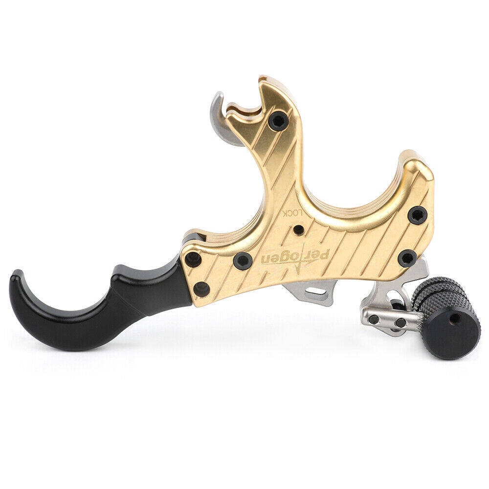 AMEYXGS Compound Bow Brass Release Aids Thumb Trigger 3 4 Finger Grip