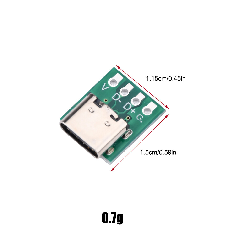 DIPPRUN Usb Type C Connector Board Diy 3.1 Serial Basic Breakout Female Connector 16p For Data Line Wire Cable Transfer