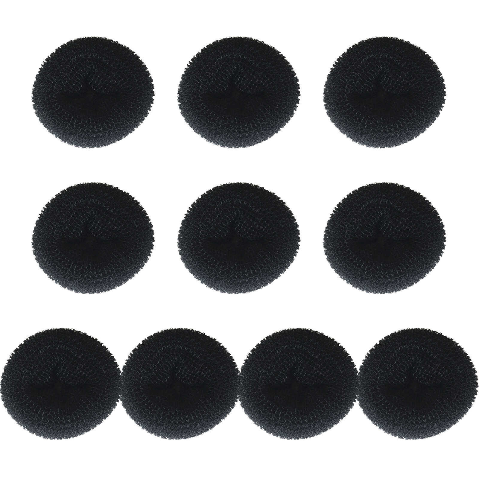 10 Pcs/Set Hair Bun Maker Solid Color Soft Flexible Portable Durable Make Hair Bun Convenient Elastic Easy to Use Hair Rope Hair Accessories