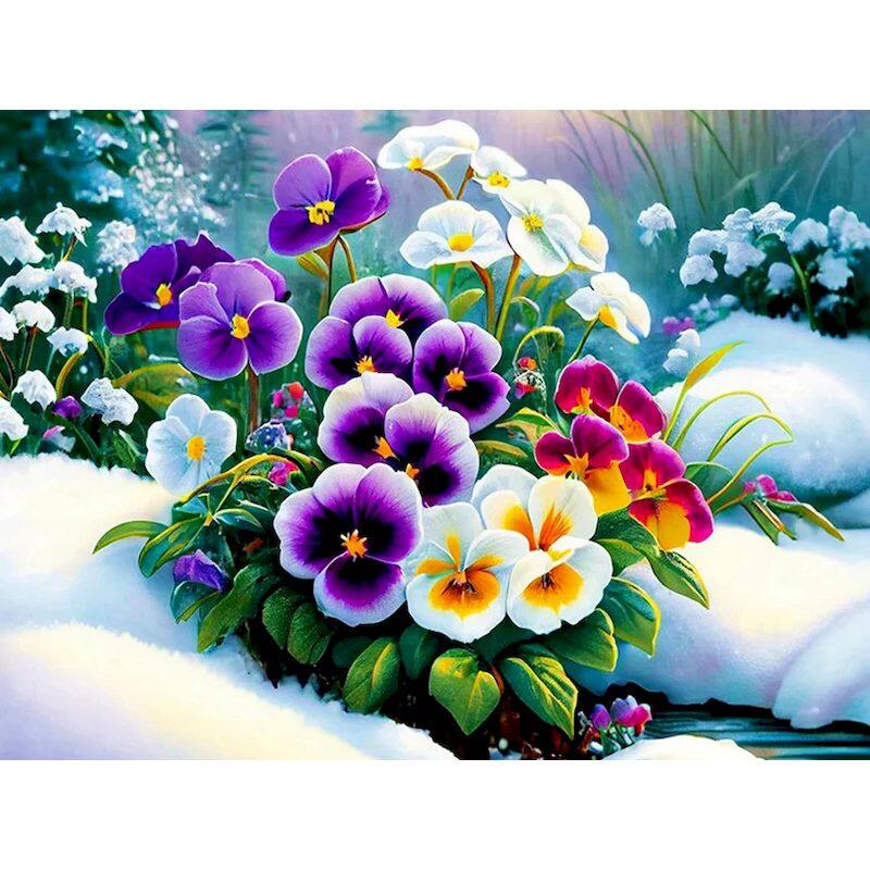 RUOPOTY Painting By Number With Frame Flowers Modern Wall Art Picture On Numbers Painting Diy Crafts Canvas Artwork Home Decors