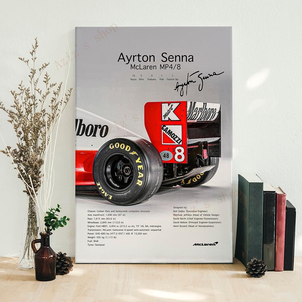 Ayrton Senna Mclaren MP4/8 Poster | GPBox Ayrton Senna McLaren MP4