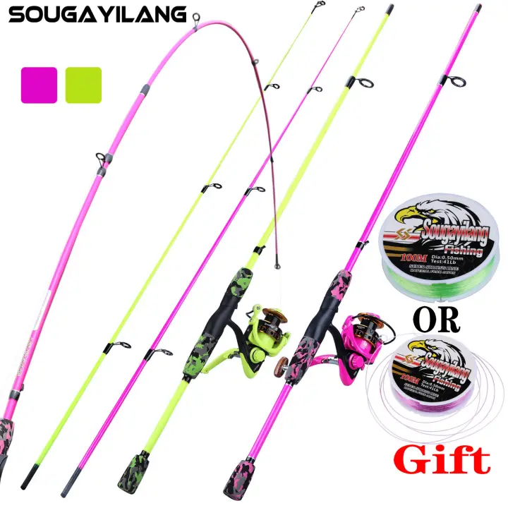 camouflage fishing rod and reel combo