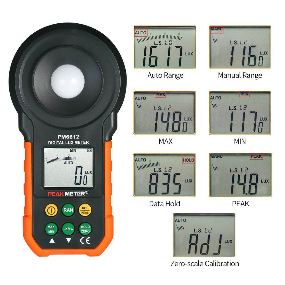 Business & Industrie 200000 High Accuracy Digital Light Meter Luxmeter