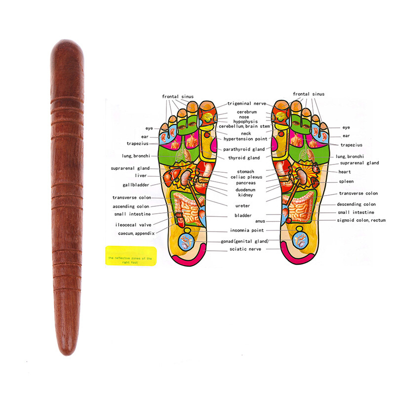 Maraa Wooden Foot Spa Physiotherapy Thai Massage Health Relaxation Wood Stick Tools