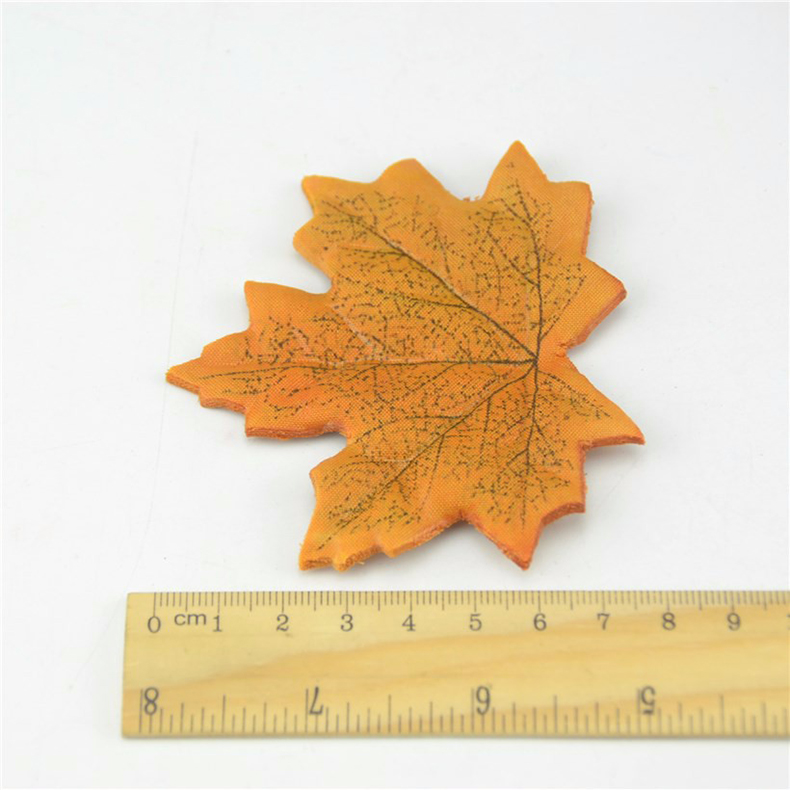 100Pcs Maple Leaves Artificial Leaves Simulation Halloween Autumn Leaves For Wedding Table Decorations Crafts Thanksgiving Day