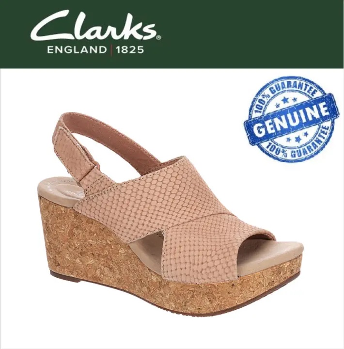 clarks snakeskin wedges