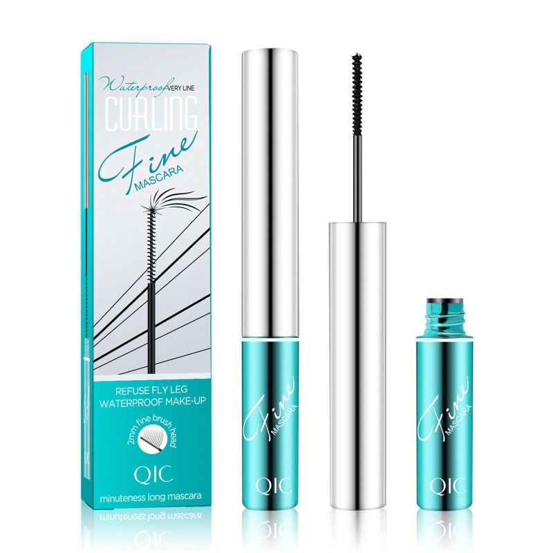 Fine Short Eyelash Mascara Small Brush Cosmetic Smudge-proof Curling Lash Lengthening Long Lasting Waterproof Makeup