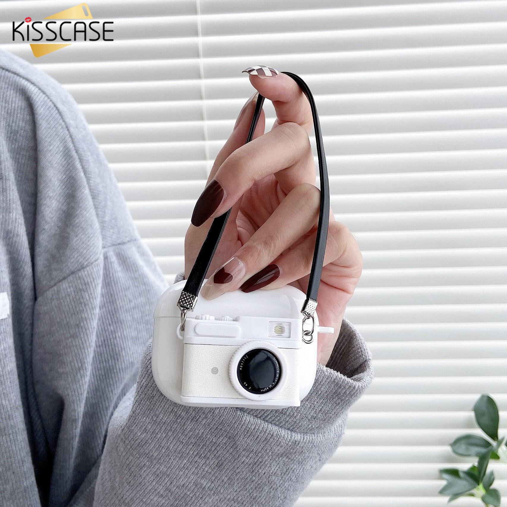 KISSCASE Retro Luminous Camera Case For Airpods 1 2 3 Pro Wireless Bluetooth Pro Headset Case Soft Silicone Protector Case
