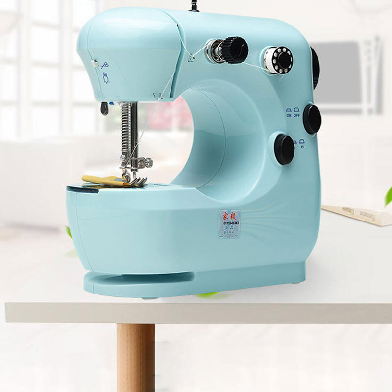 JIASHI Sewing Machine Household Mini Electric Small Handheld Desktop Overlock ABS Plastic Sewing Machine