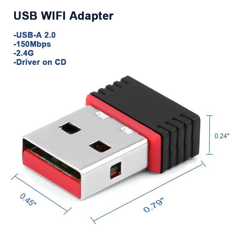 Mini Wifi Adapter Small Size Free Driver Wireless USB Network Card Wi-Fi Dongle Ethernet Wireless Network Card Wi Fi Adapter Wireless USB Adapters