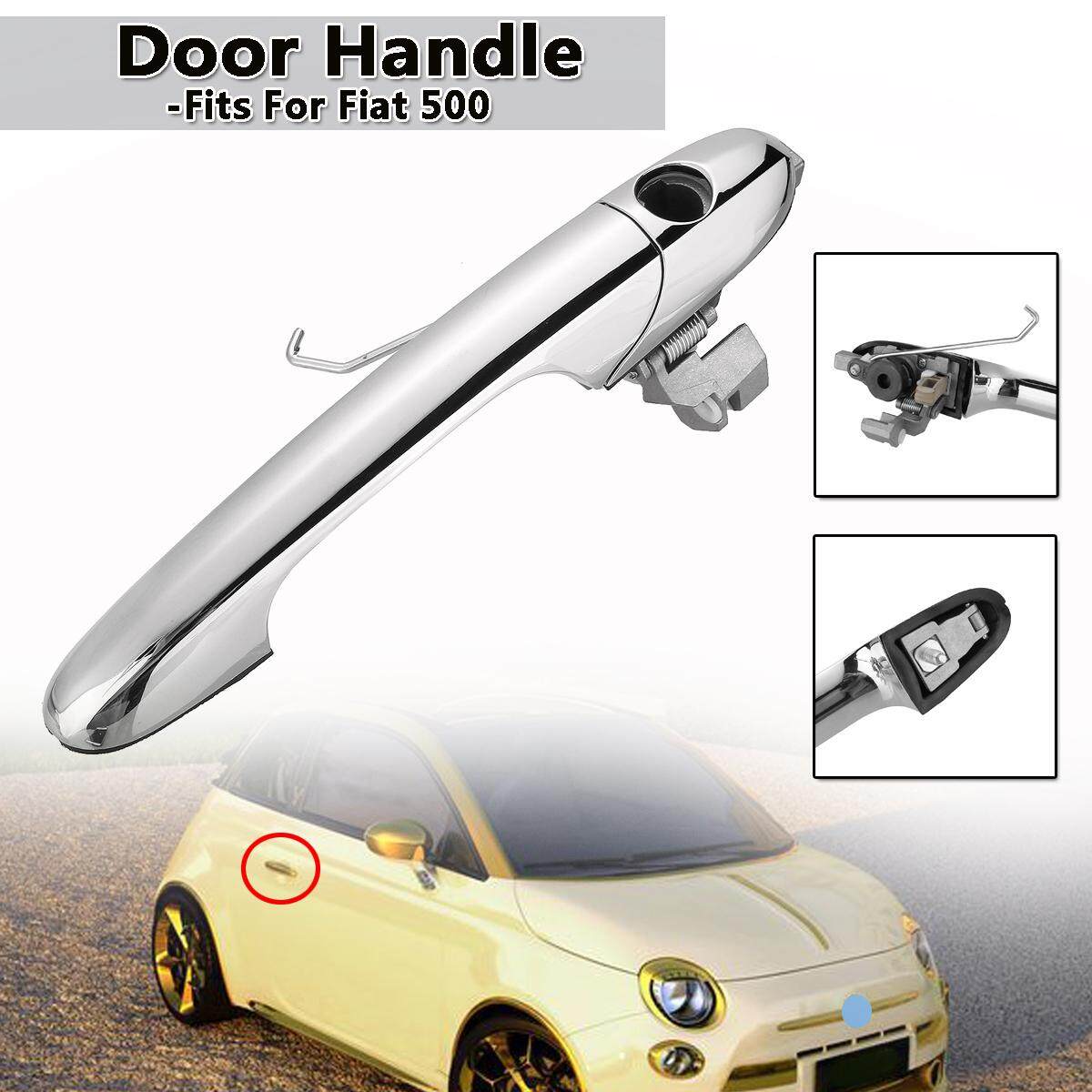 【Free Pengiriman + Flash Deal】for Fiat 500 O/S Sisi Pengemudi Chrome Gagang Pintu Luar 735592012 735485872