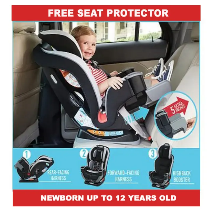 Graco Usa Extend2fit Convertible Car Seat Booster 0 12yrs With Rapidremovecover In Davis Free Protector Lazada - Graco Extend2fit Convertible Car Seat With Rapidremove Cover