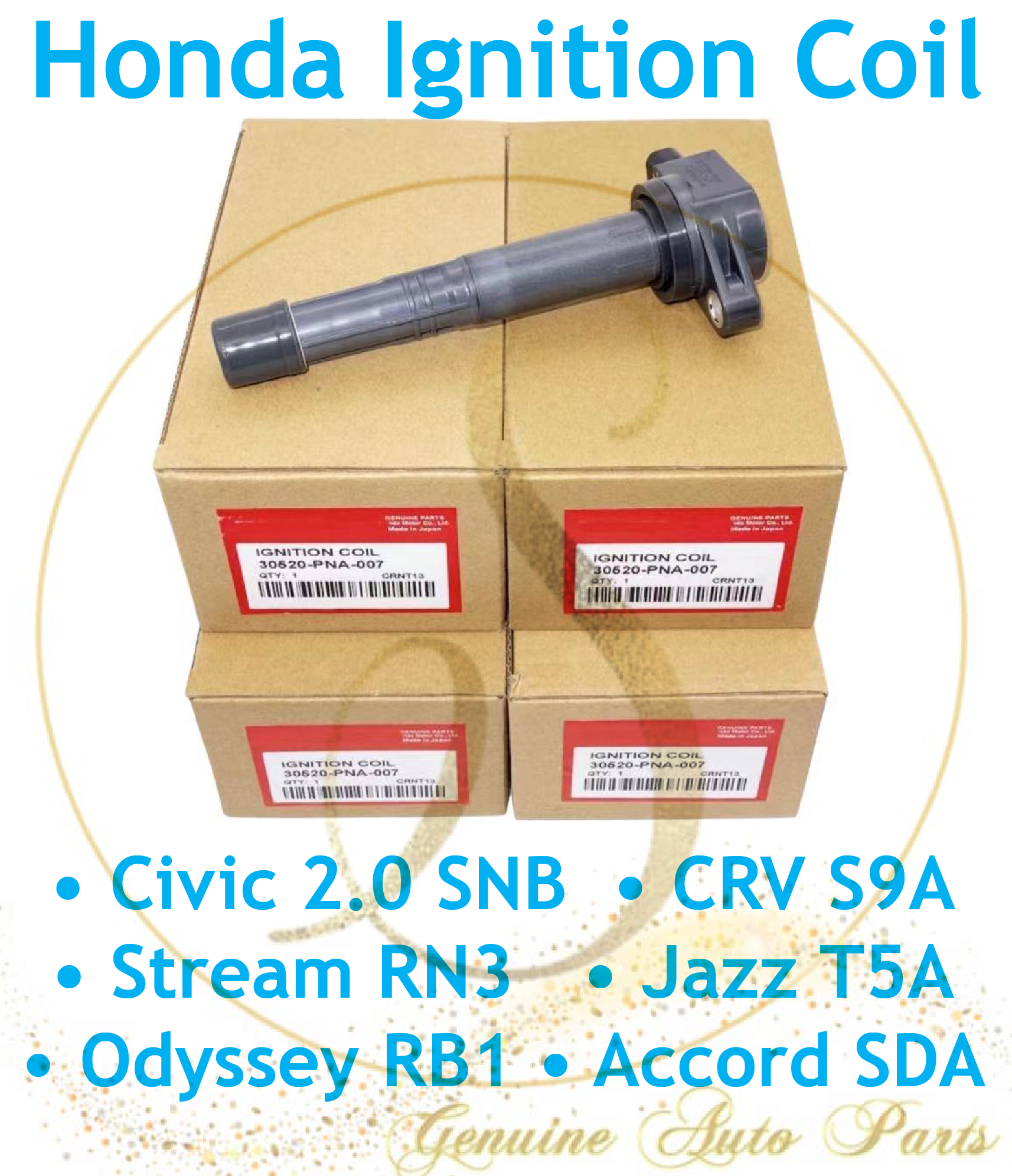 (100 ORIGINAL) Honda Ignition Plug Coil Accord SDA 2.0 2.4 Civic 2.0