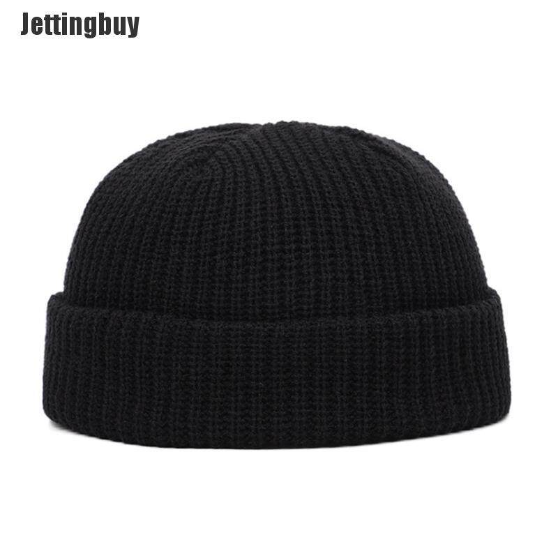 [Jettingbuy] Mũ Beanie Nam Nữ Unisex Mũ Ngư Dân Trượt Tuyết Mùa Đông Có Gân Ấm Áp