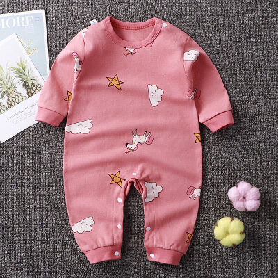 kids clothes Fashion print newborn baby rompers Long sleeve baby boys girls