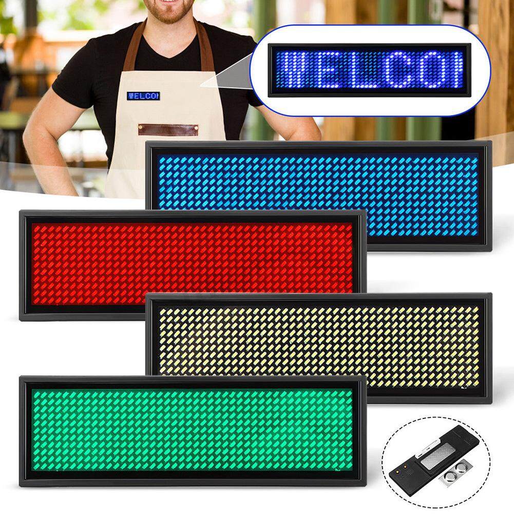 Portable Mini Electronic nameplate Programmable Digital LED Name Tag