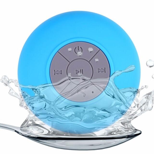 Shower Speaker Bluetooth Waterproof Water Resistant Hands-Free Portable Wireless Mini Built-In Microphone Solid Suction Cup