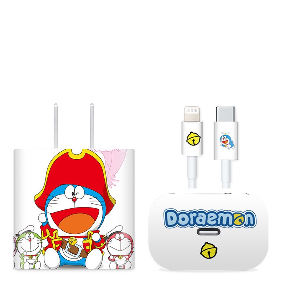 Cartoon Stickers charger protector 5W 18W 20W PD Fast Chargering for i-phone 11 12 13 pro max xr  5 6 7 8 plus i-Pad mini 4 Adapter Sticker Power Adapter Charger Skin Film [cchoice]