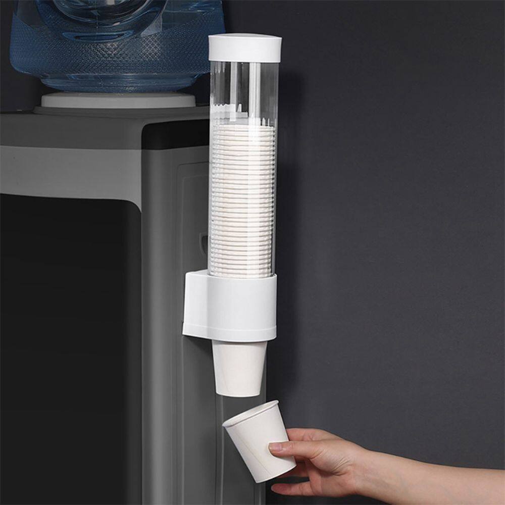 Huyan Cốc Giấy dùng một lần tự động gắn tường cho thiết bị đựng nước uống lưu trữ nhựa giá ống rút ly ngăn để cốc cốc loại bỏ