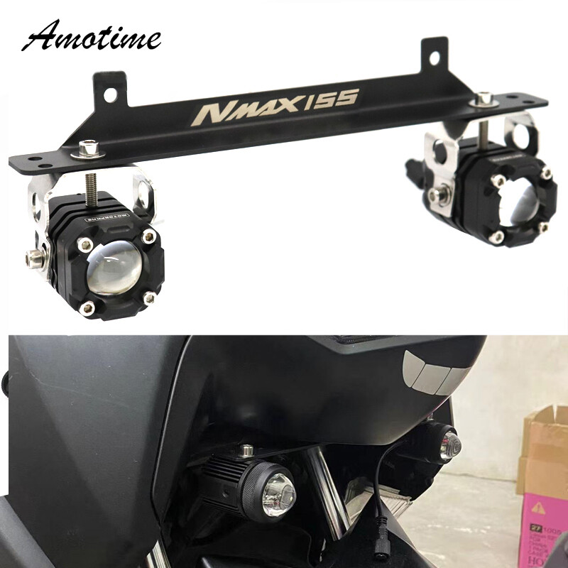 For YAMAHA NMAX155 125 160 NMAX N-MAX 155 V2 2020 2021 2022 2023 2024  Motorcycle Accessories Spotlight Bracket Holder Sport Light Fog Lights  Mount amt