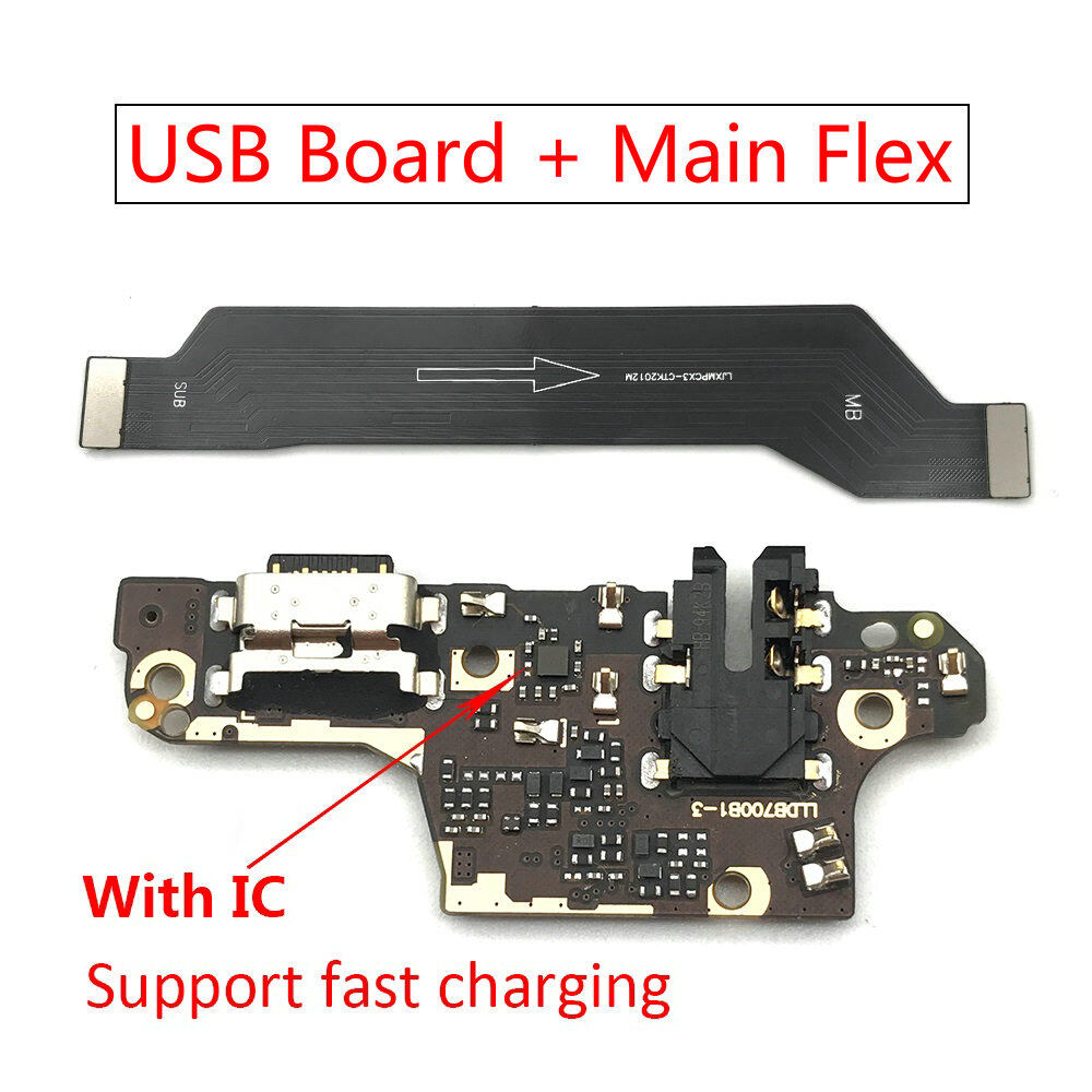 Usb board charger charging dock port connector flex cable for xiaomi poco x3 nfc pro mainboard main board flex