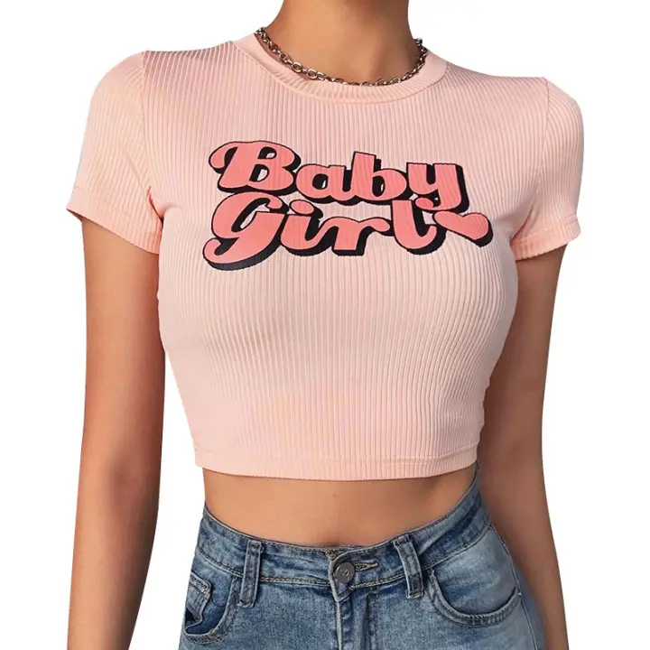 cute pink crop tops