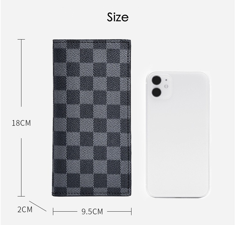 Men's wallet long ultra-thin wallet card holder