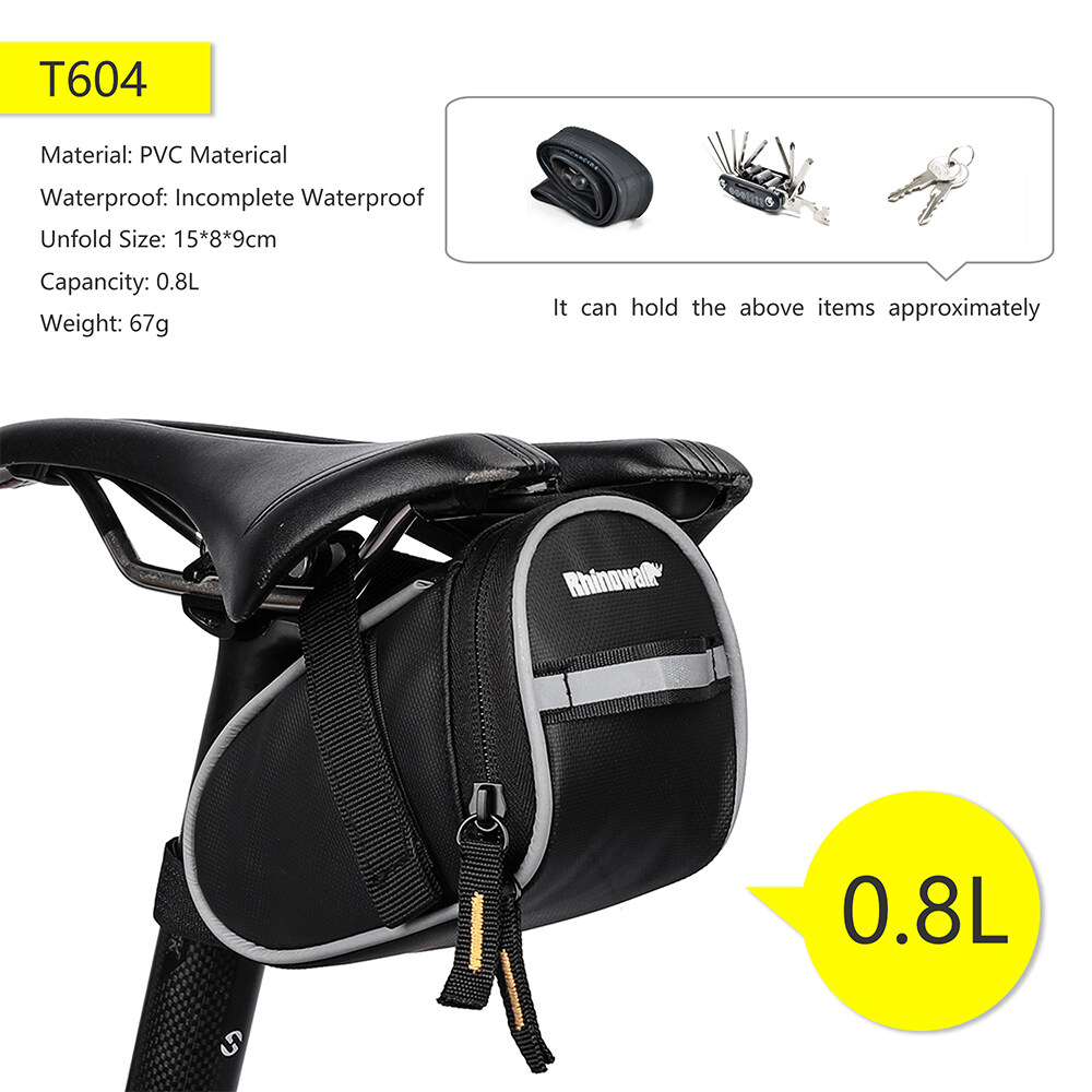 Rhinowalk Bicycle Saddle Bag Waterproof Reflective Lightweight Bicycle