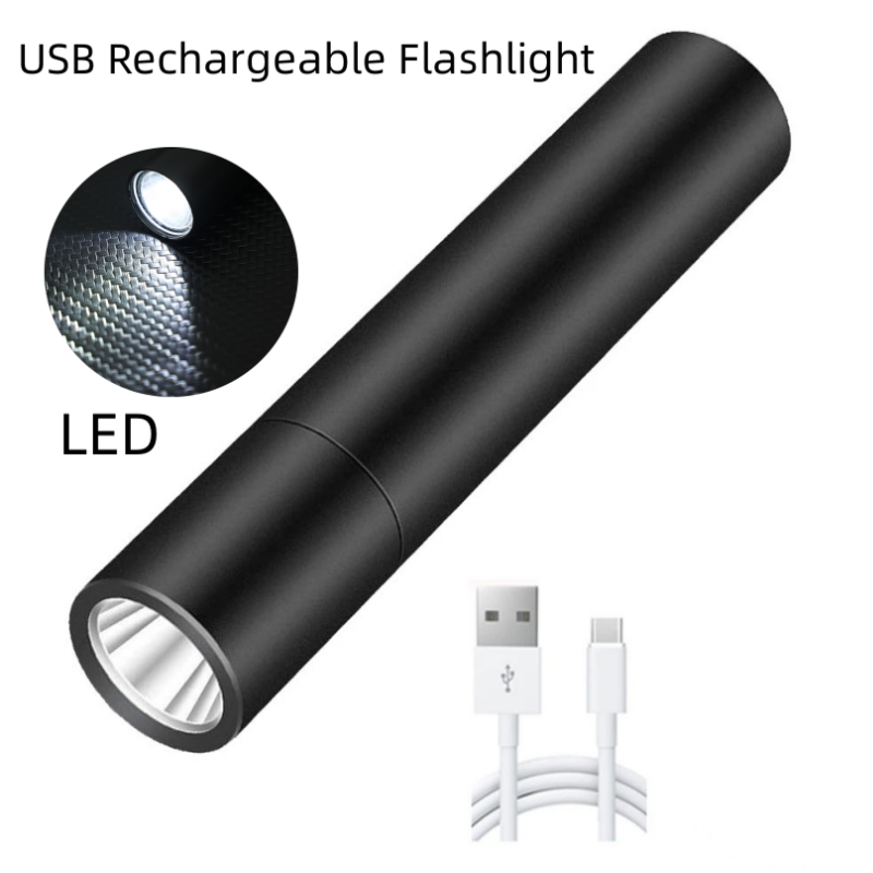Đèn pin sạc USB đèn nhỏ siêu sáng LED