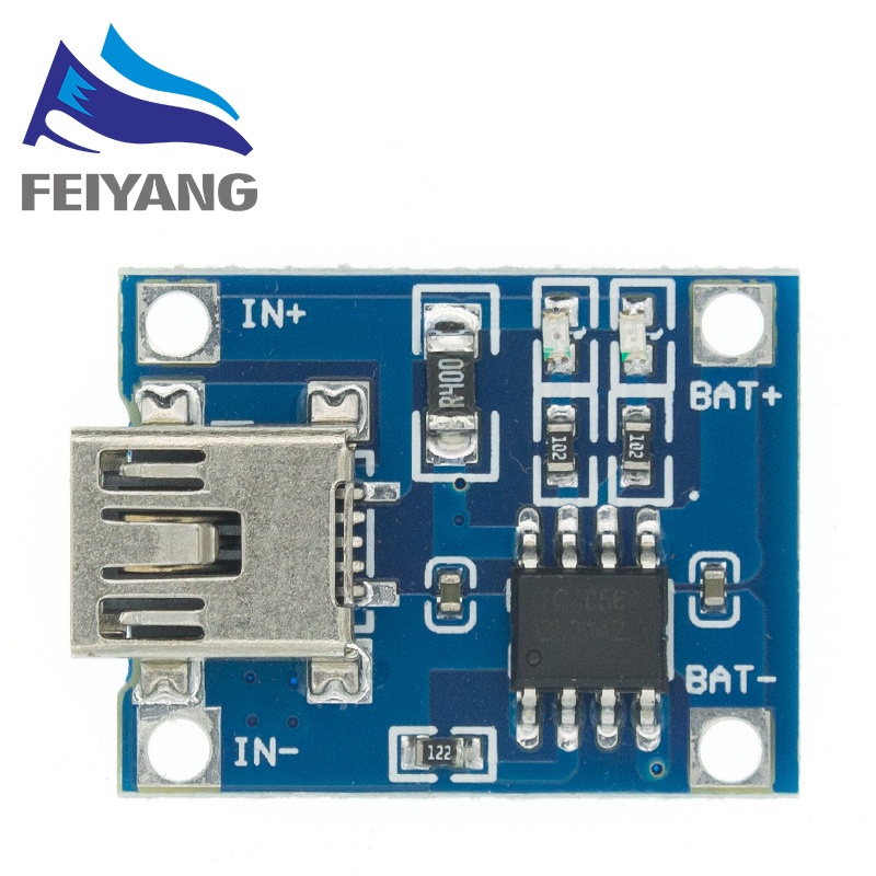 Type-c/Micro/Mini USB 5V 1A 18650 TP4056 Lithium Battery Charger Module Charging Board With Protection Dual Functions 1A Li-ion