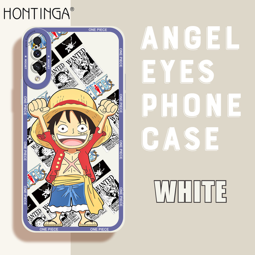 Hontinga Casing Case For Samsung Galaxy A30S A50 A50S Case Cartoon Anime Luffy Square Soft Silicone Full Cover Camera Protection Shockproof Rubber Cases Back Cover Phone Casing Softcase For Boys Girls