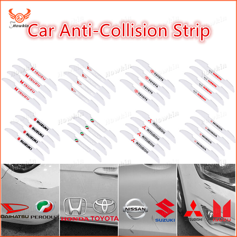 4pcs Car Door Guard Edge Protector Anti-Collision Strip Guards with Logo
