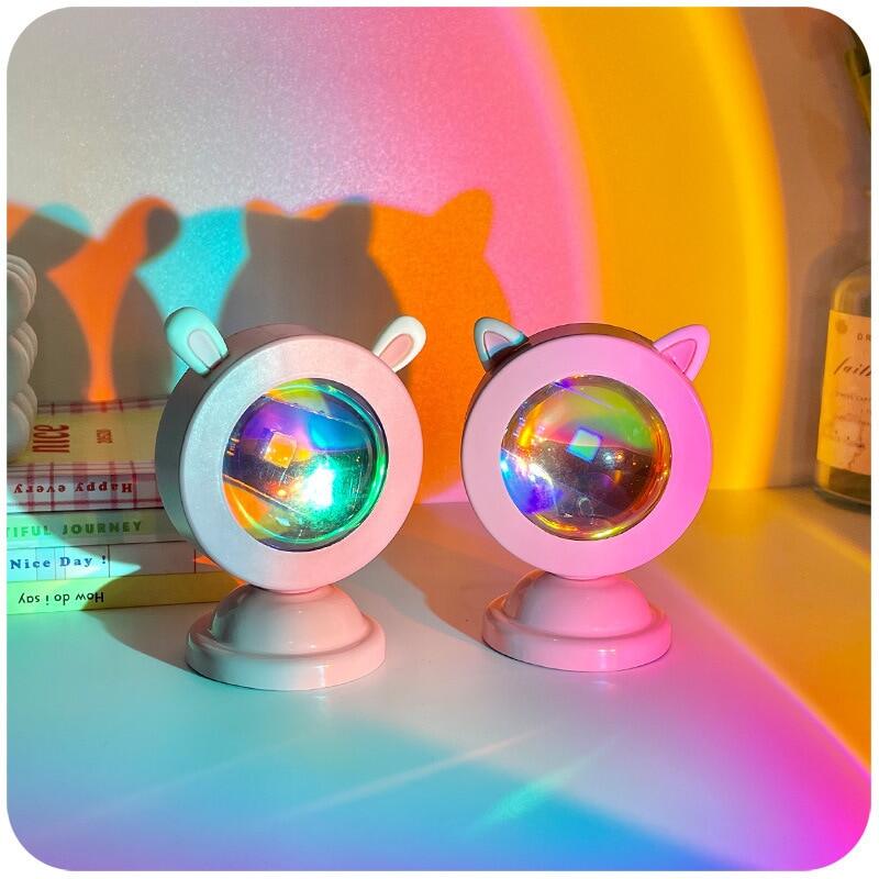 Đèn Chiếu Hoàng Hôn USB Đèn Ngủ Led Đèn Ngủ Trang Trí Nhà Cửa Hình Động